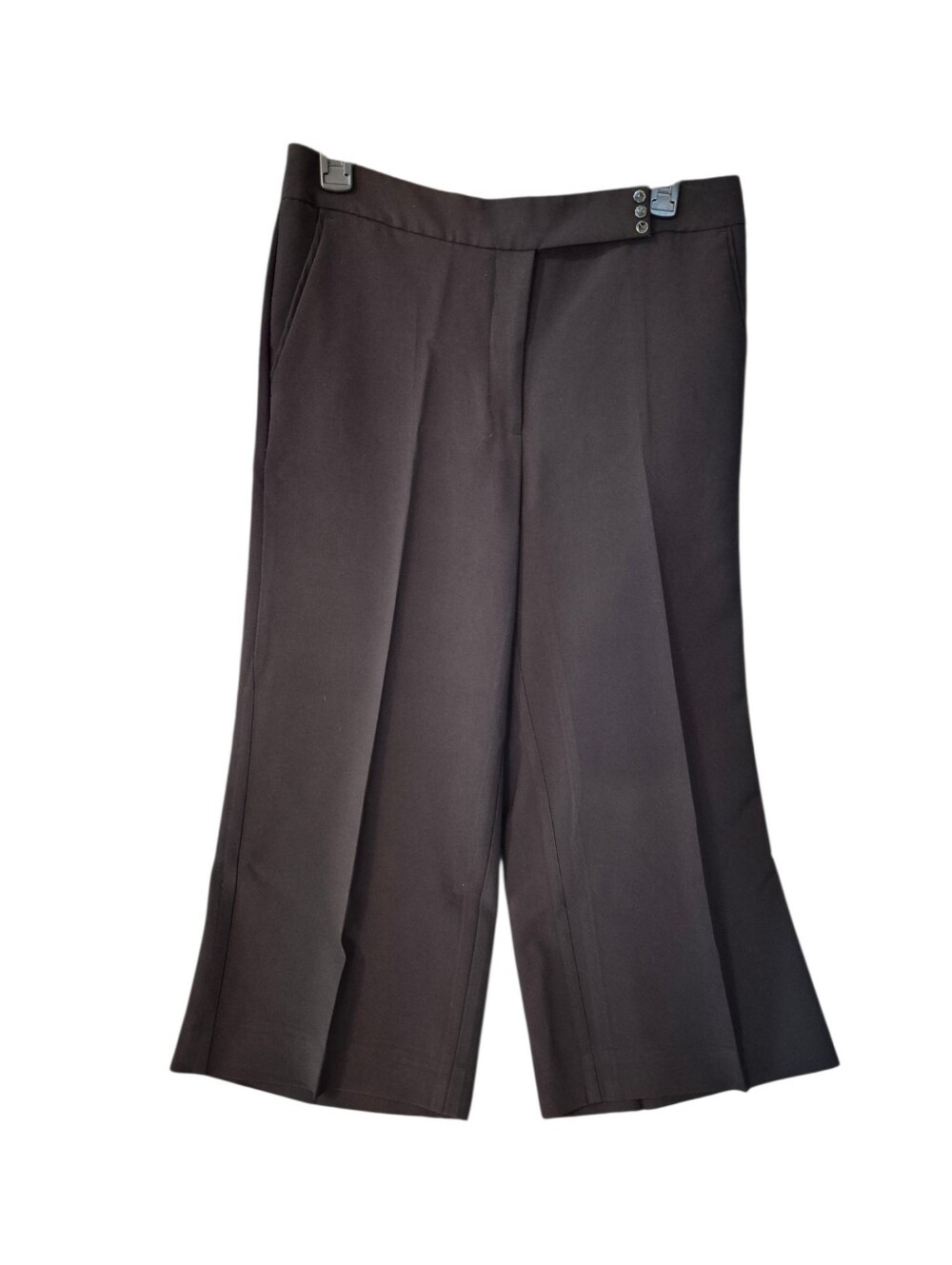 WHBM black wide leg cropped trousers - 4.         L21